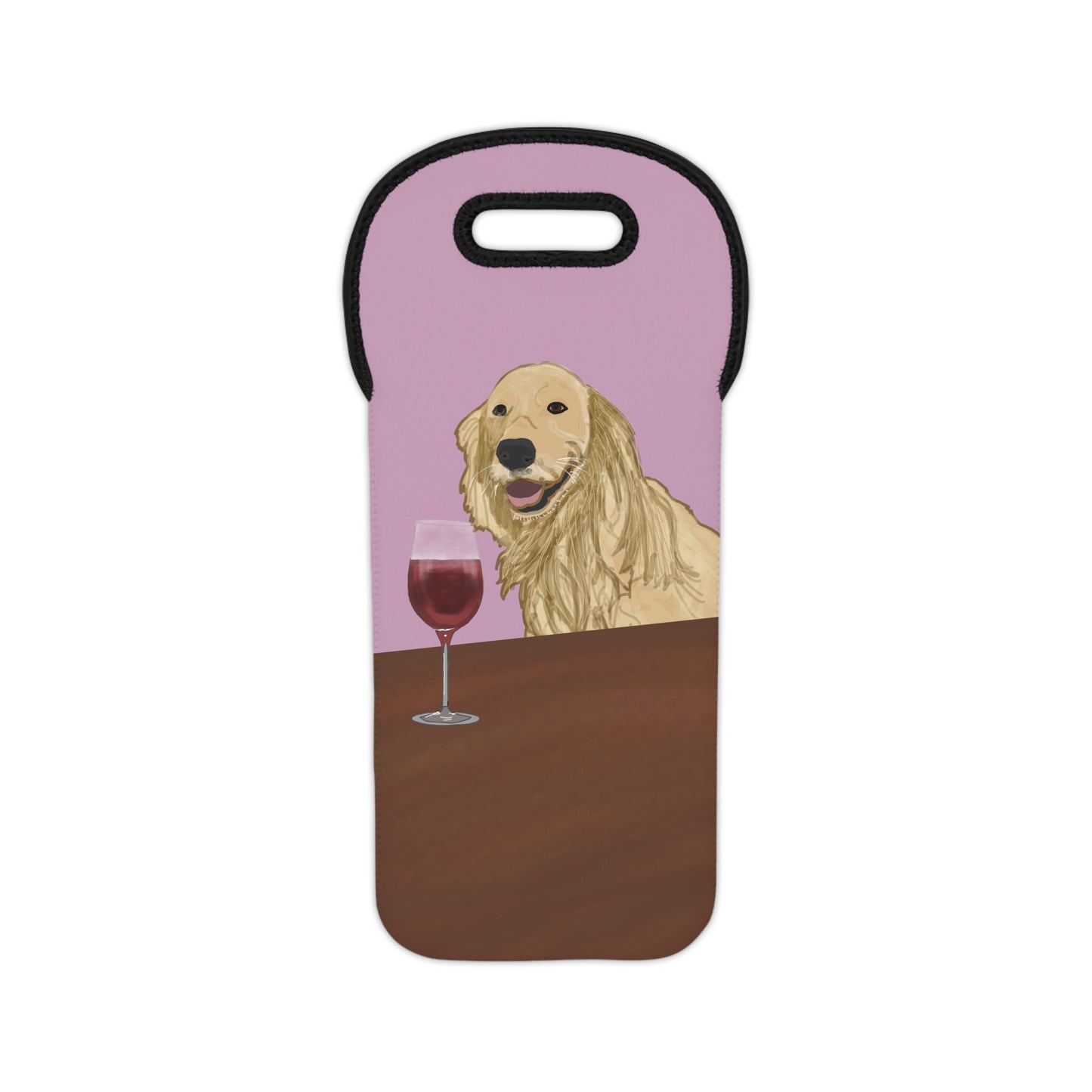 Golden Lab Themed Wine Tote Bag, Fun Gift for Pet Lovers, Perfect for Picnics, Housewarming, Wine Lovers Gift, Funny Dog Art, Wine Carrier