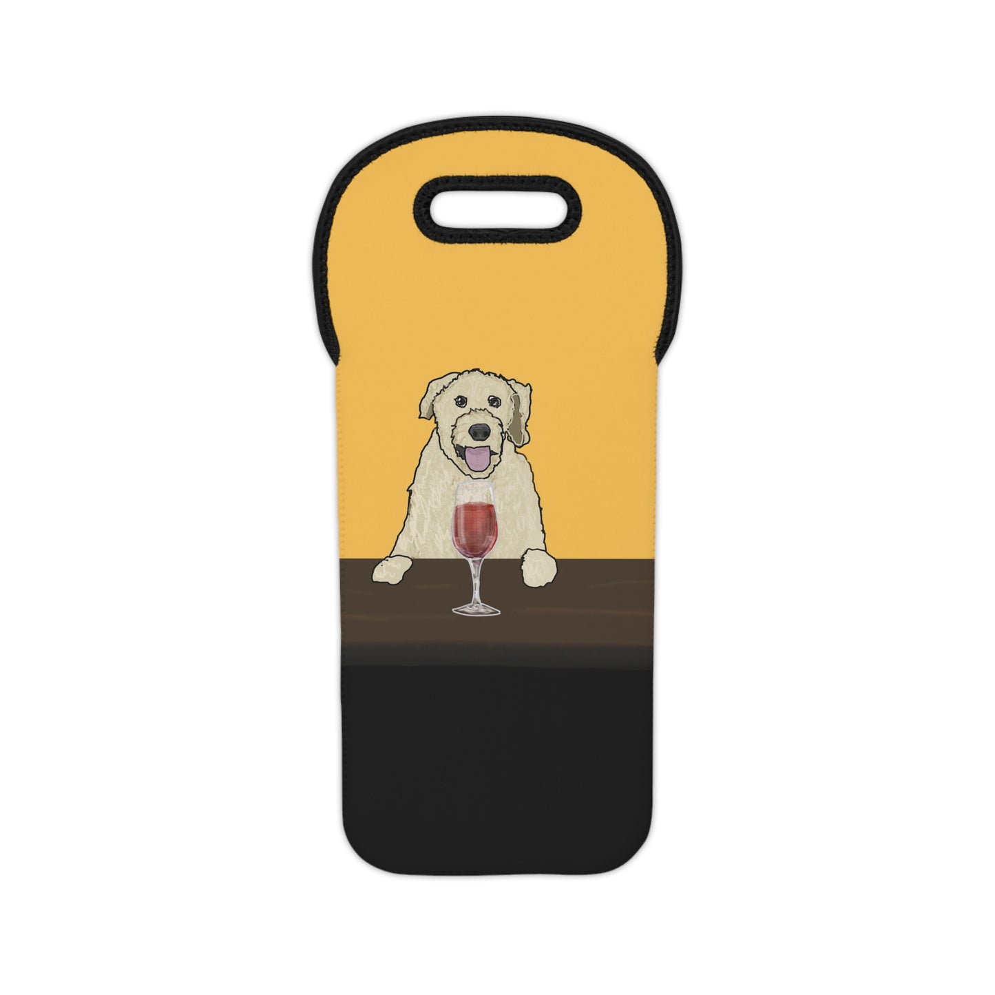 Whimsical Golden Doodle Wine Tote Bag - Perfect for Pet Lovers, Wine Enthusiasts, Gifts for Dog Owners, Animal Lovers, Cute Accessories