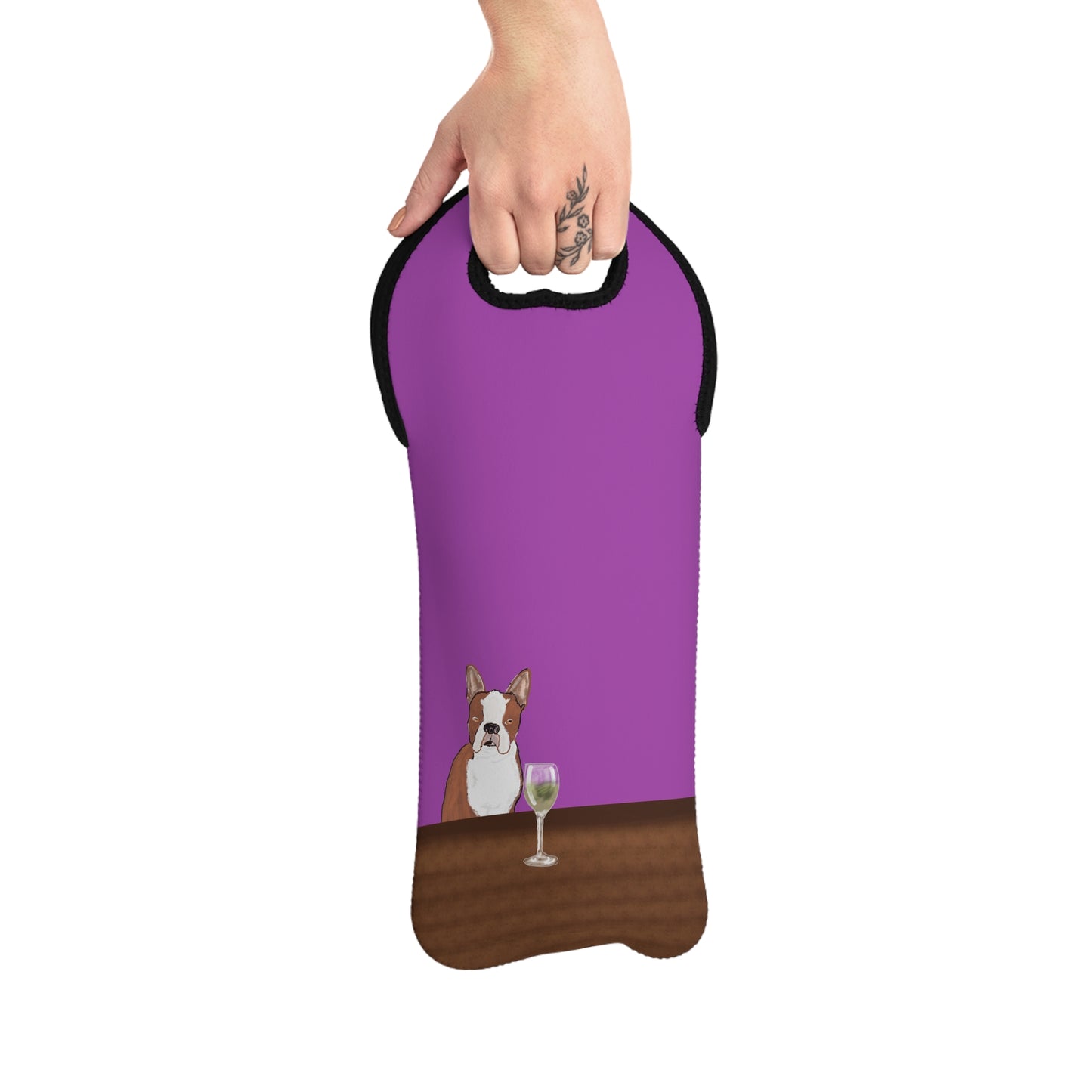 Charming Boston Terrier-Themed Wine Tote Bag for Pet Lovers, Funny Dog Gift, Cute Wine Carrier for Dogs, Perfect for Parties, Pet-Themed Gifts