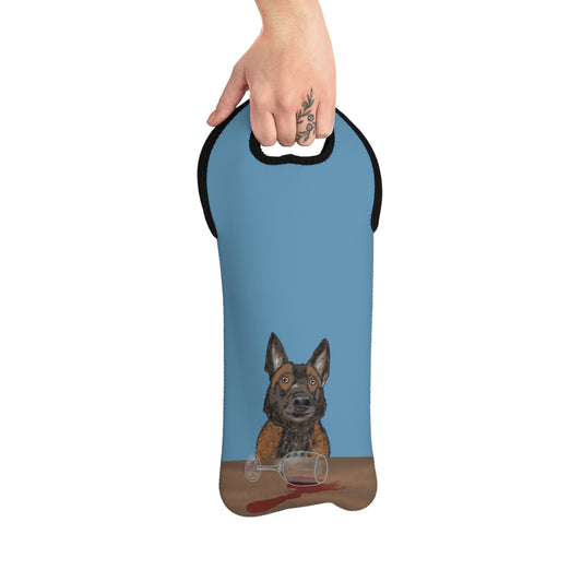 German Shepherd Lover's Wine Tote Bag - Funny Gift for Dog Owners, Pet Lovers, Wine Enthusiasts, Unique Wine Carrier for Celebrations, Birthdays, [...]