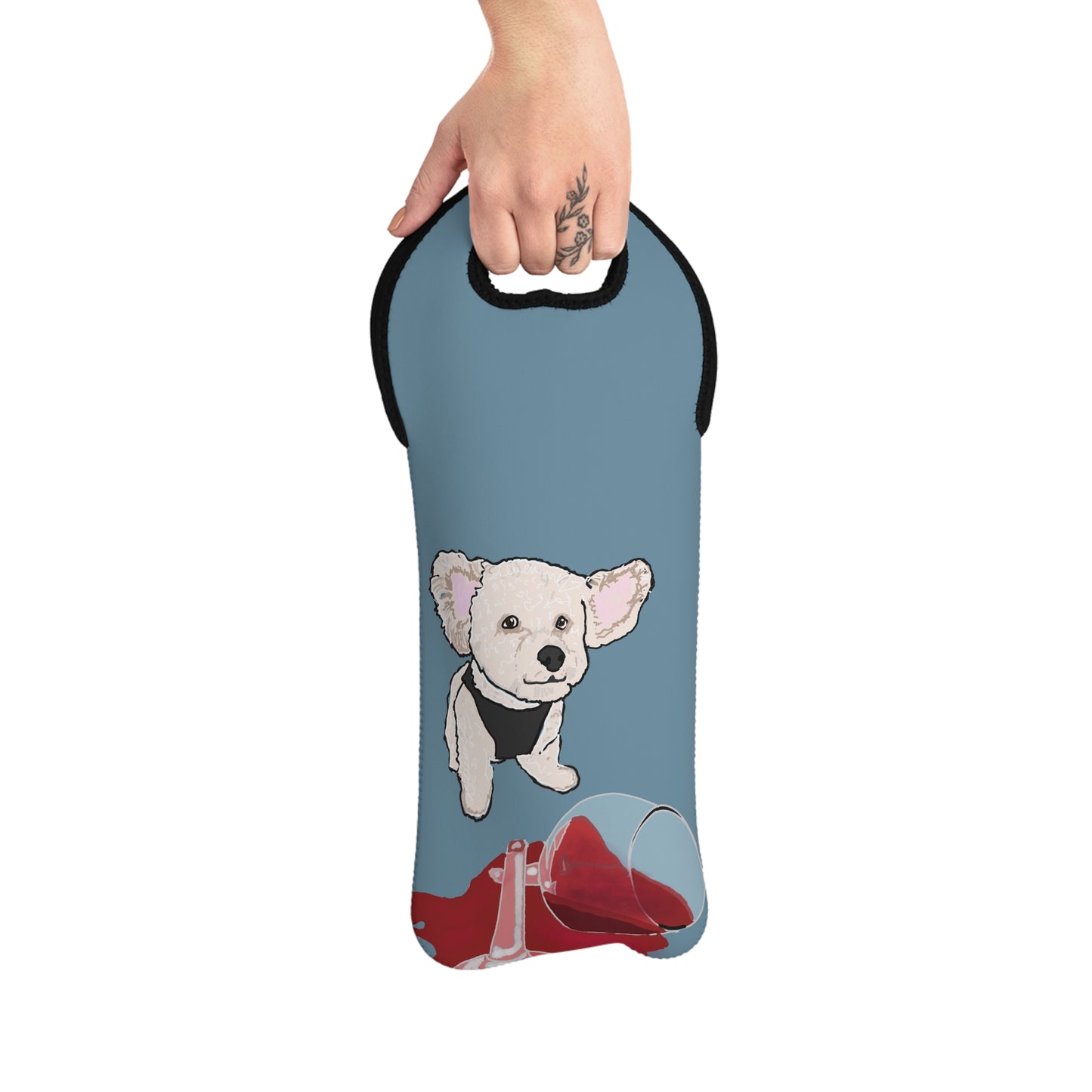 Charming Wine Tote Bag with Cute Pet Illustrations, Ideal for Animal Lovers, Gift for Wine Enthusiasts, Perfect for Picnics, Parties, [...]