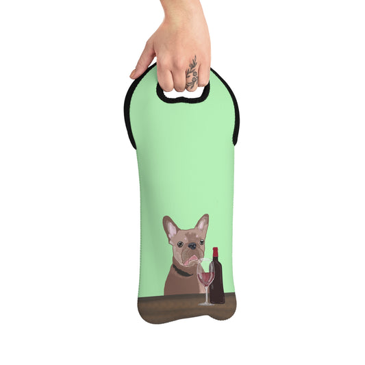 Chic French Bulldog Wine Tote - Perfect Gift for Dog Lovers, Wine Enthusiasts, Picnics, and Parties